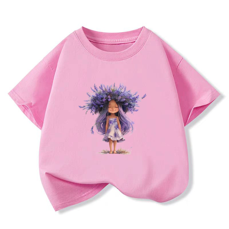 Y2K Graphic Baby Tee Crop - Neue Y2K Tops Lavendel mädchen Grafik