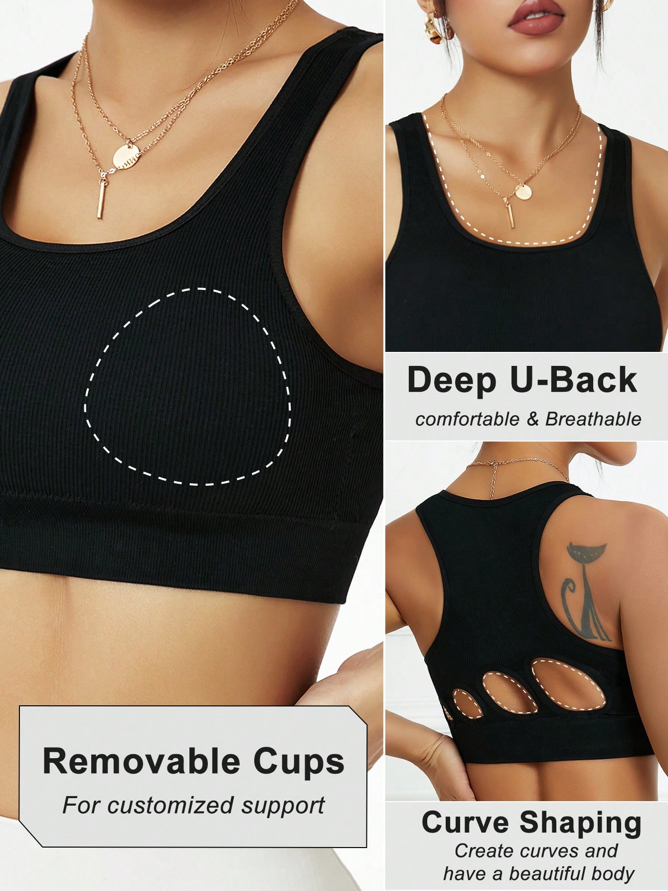 Nahtloser gerippter Sport-BH f – Seamless Ribbed Workout Tank Top Bewertung und Preis
