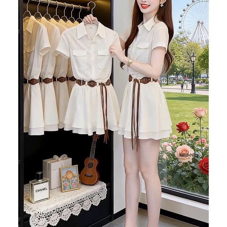 Koreanischer Stil Kurzarm-Hemd – Korean Style A Line Shirt Dress Bewertung und Preis