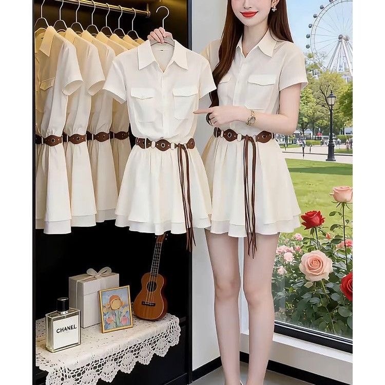 Koreanischer Stil Kurzarm-Hemd – Korean Style A Line Shirt Dress Bewertung und Preis