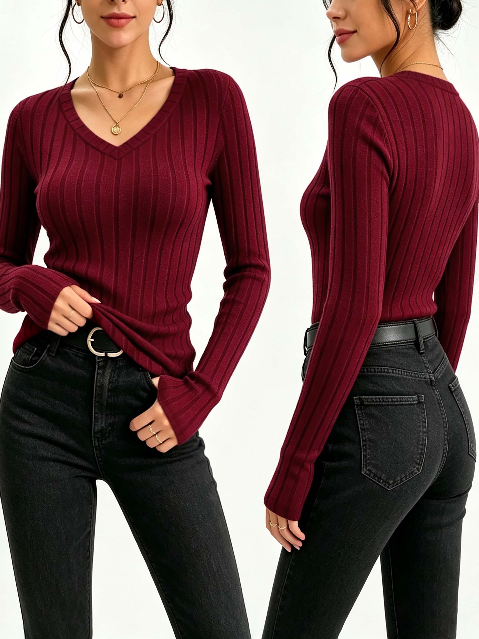 Damen-T-Shirt mit V-Ausschnitt – Blouses Bewertung und Preis