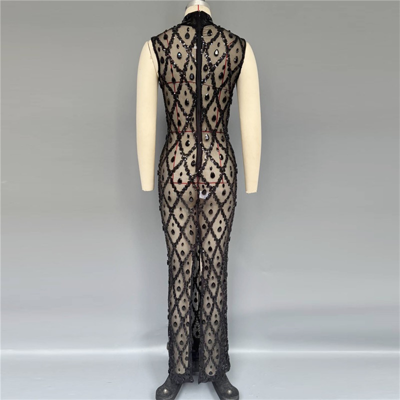 Schwarzes, glitzerndes, sexy A – Sexy Mesh Sheer Bodycon Dress Bewertung und Preis