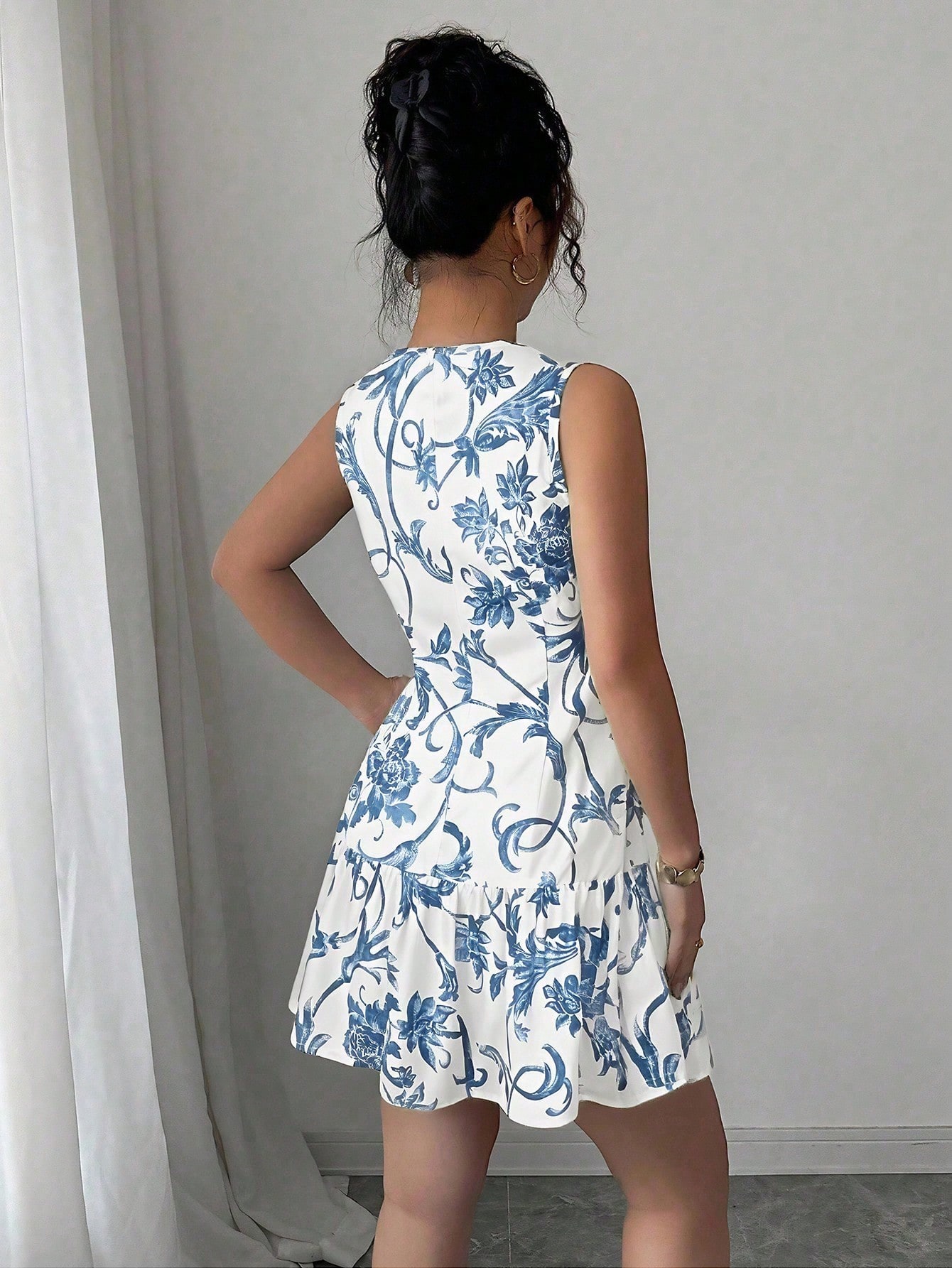 Damen-Minikleid mit Blumenmust – French Vintage Floral Midi Dress Bewertung und Preis