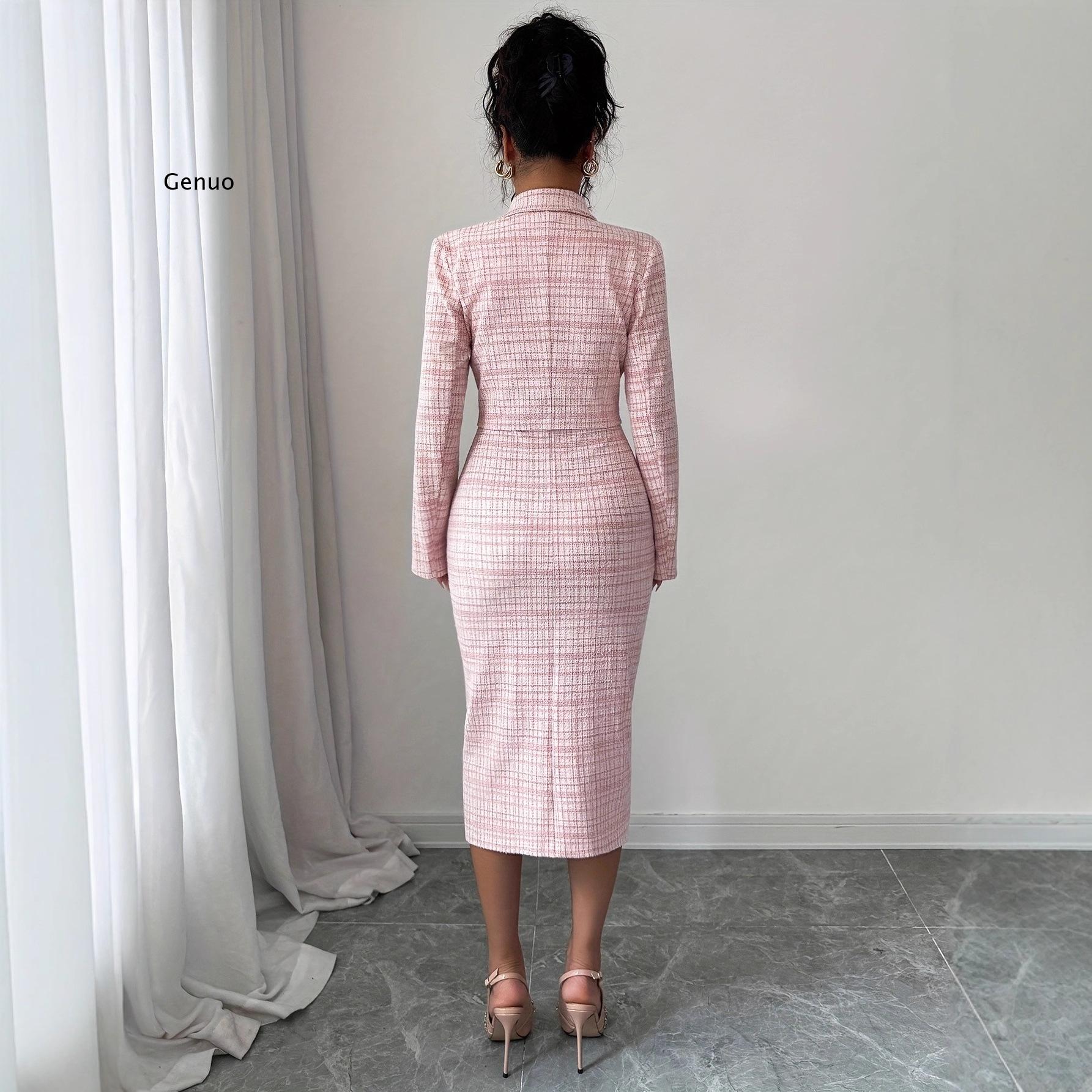 2026 Neues Elegantes Tweed-Zwe – Tweed Two Piece Blazer Dress Bewertung und Preis