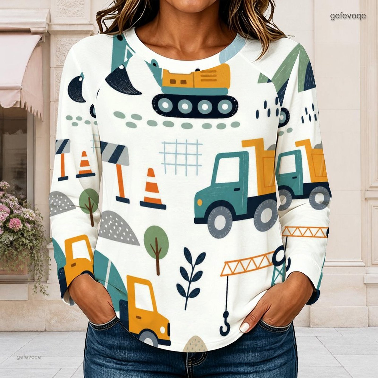 Damen-T-Shirt mit Rundhalsauss – Blouses Bewertung und Preis