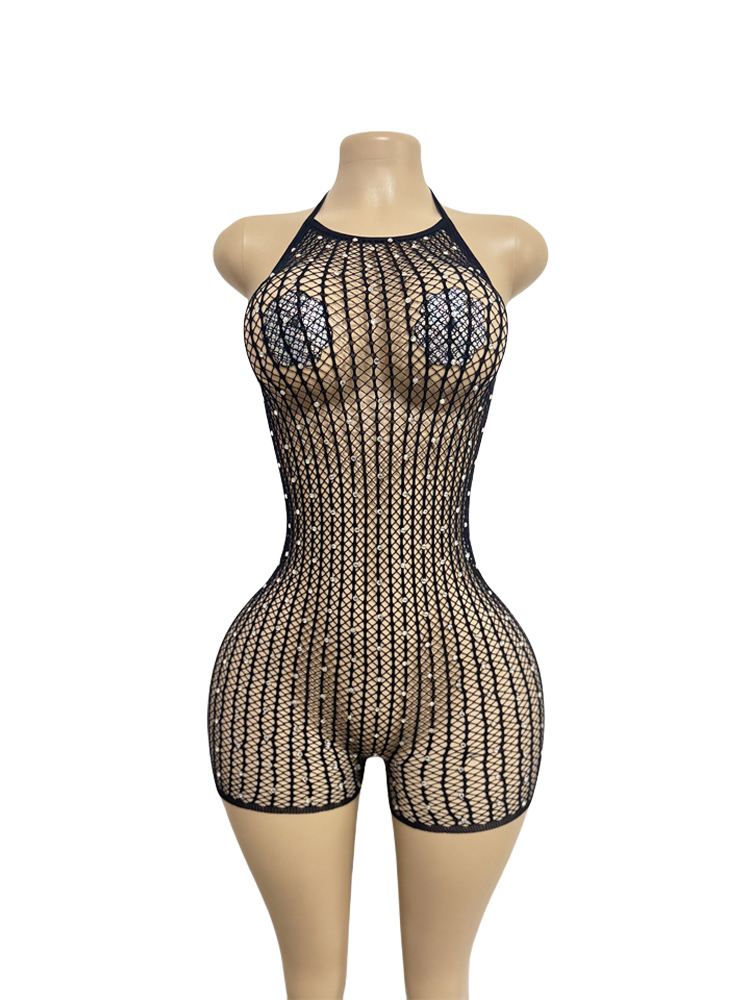 Damen Neckholder-Kleid mit Str – Sexy Mesh Sheer Bodycon Dress Bewertung und Preis