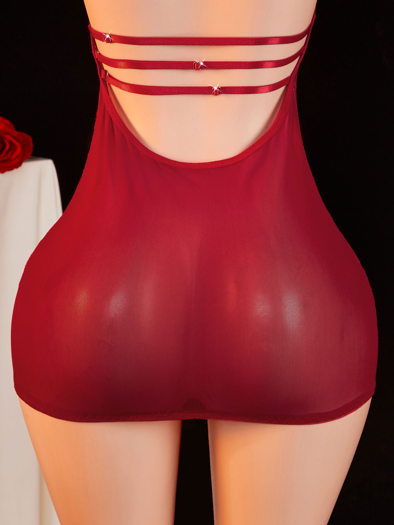 Transparentes Spitzen-Babydoll – Sexy Mesh Sheer Bodycon Dress Bewertung und Preis