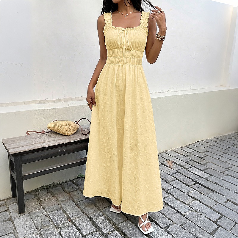 Sommerkleid ohne Ärmel mit qua – Boho Summer Beach Maxi Dress Bewertung und Preis
