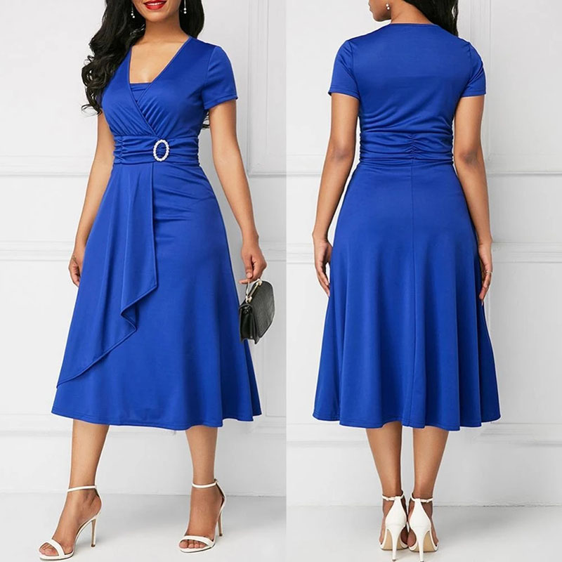 We.Fine Kleid Frauen Einfarbig – French Vintage Floral Midi Dress Bewertung und Preis
